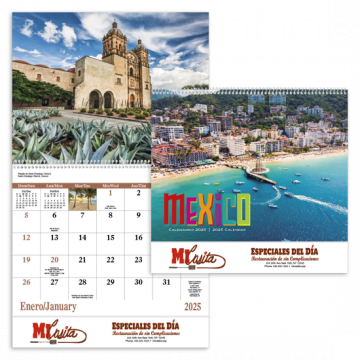 Mexico Appointment Wall Calendar - Spiral